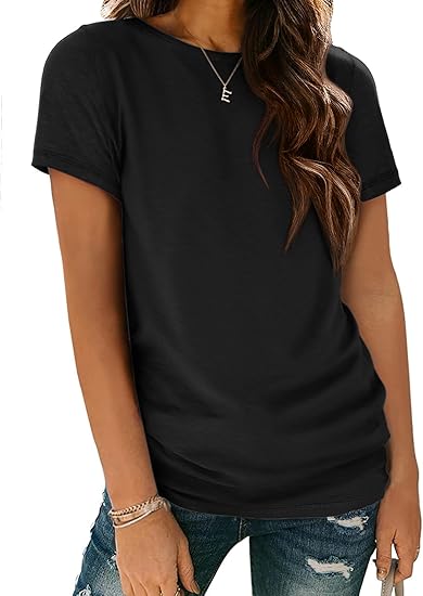 Womens T Shirt Summer Tops Short Sleeve Fashion Basic Casual Oversized Beach Vacation Clothes 2025 Trendy